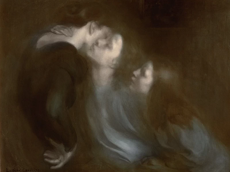 1849-Eugène Carrière - Il bacio di sua madre, anni 1890